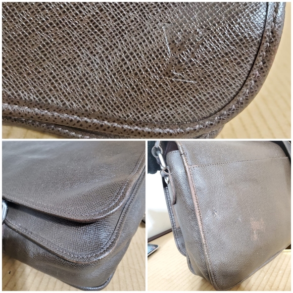 LOUIS VUITTON Grizzli Taiga Leather Andrei Messenger Bag - Picture 10 of 12